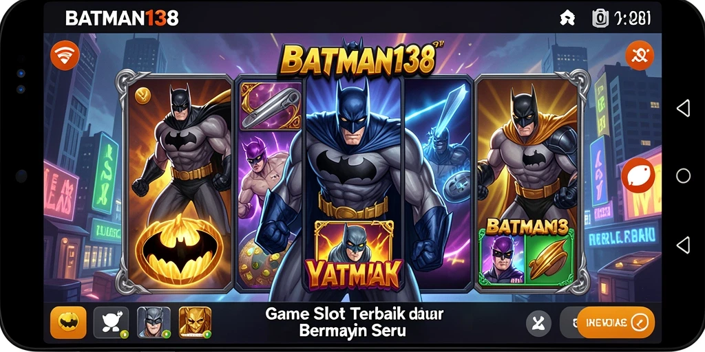 Tampilan gameplay menarik dari Slot BATMAN138.