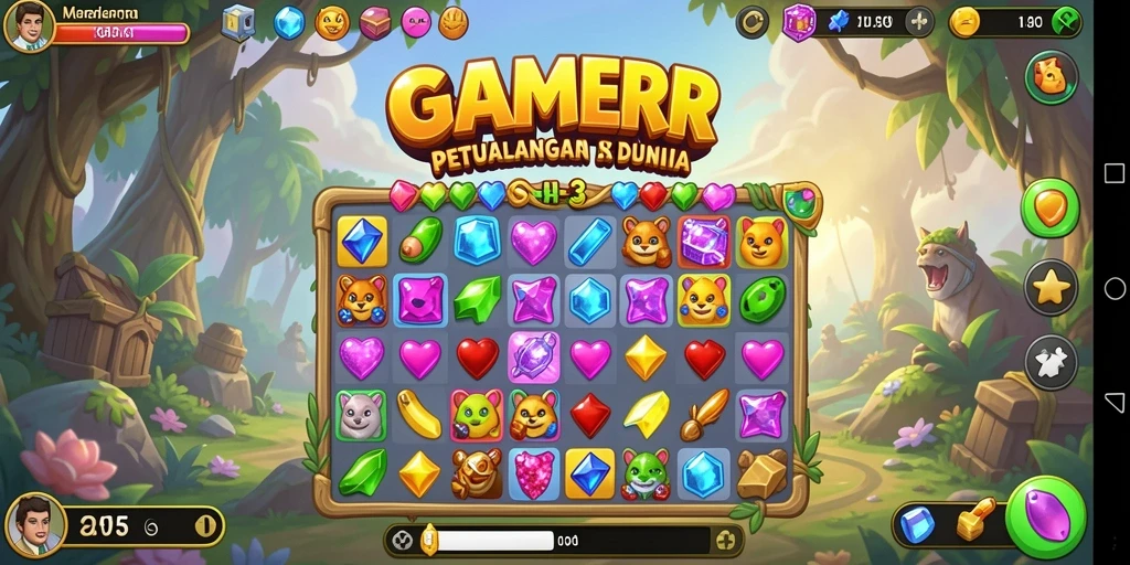 Tampilan gameplay <strong>GAMERP</strong> yang penuh warna dan menarik.