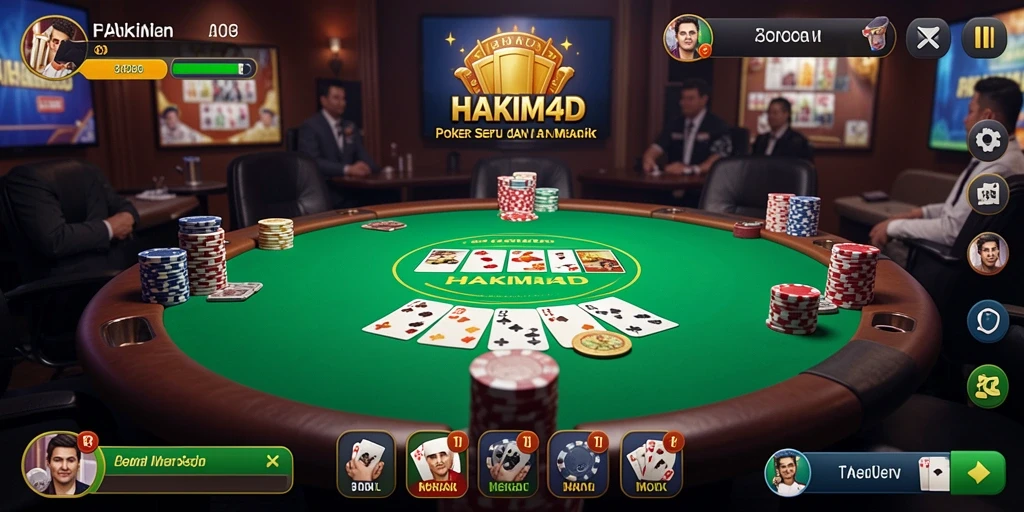 Gameplay HAKIM4D yang mendebarkan dengan pemain kartu bersaing.