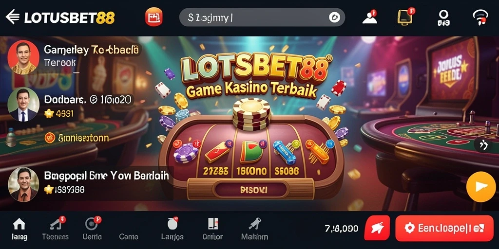 Screenshot dari permainan Kasino LOTUSBET88 yang menampilkan keseruan bermain.