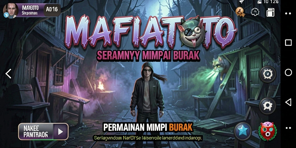 Gameplay MAFIATOTO yang penuh ketegangan dan kengerian.