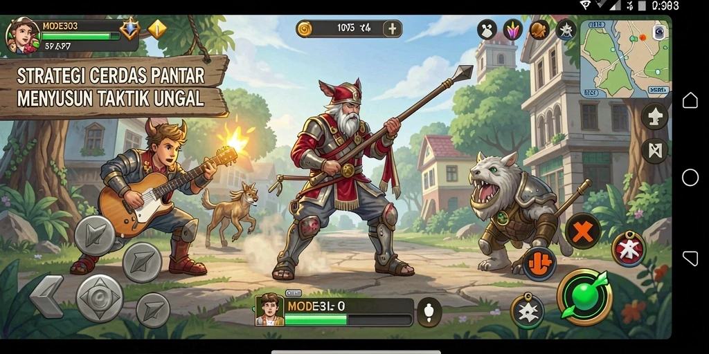 Tampilan gameplay seru di MODE303 dengan strategi cerdas.