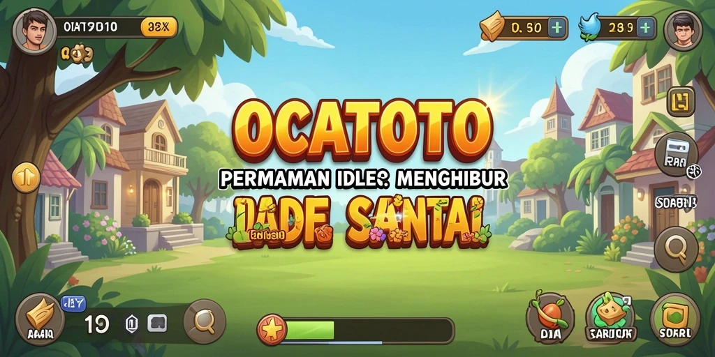 Tangkapan layar gameplay OCATOTO menampilkan karakter lucu dan antarmuka menarik.