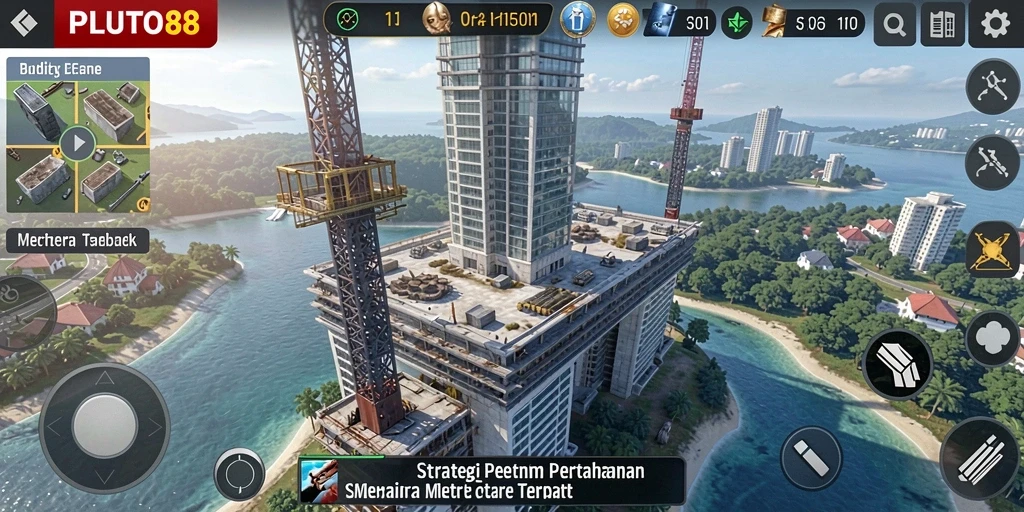 Tampilan gameplay seru dari PLUTO88 dalam aksi Tower Defense.