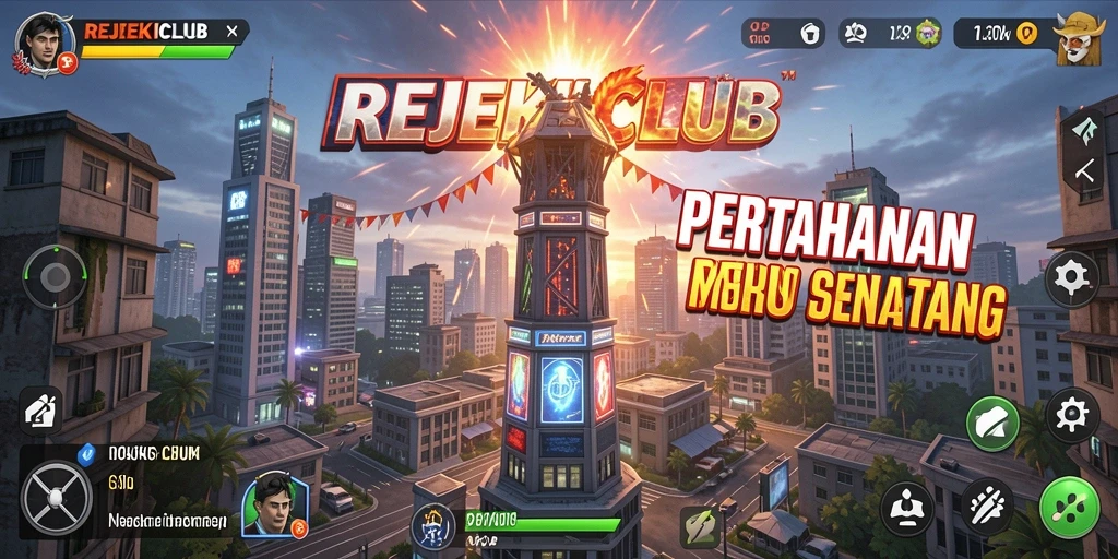 Tangkapan layar gameplay <strong>REJEKICLUB</strong> yang menampilkan strategi Tower Defense yang mendebarkan.