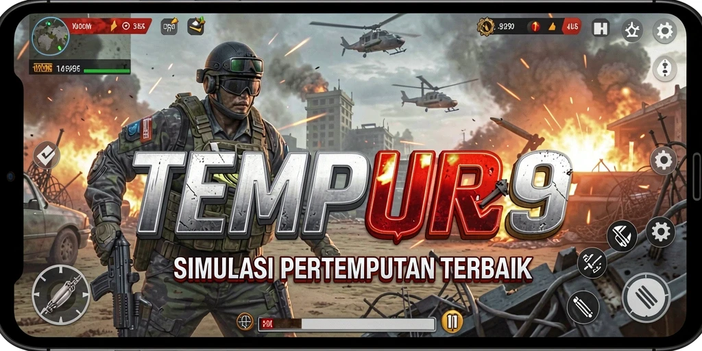 Tampilan gameplay TEMPUR99 dengan pertempuran seru dan strategis.