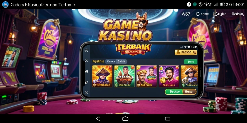 Tampilan gameplay Kasino yang mengesankan dari W67.