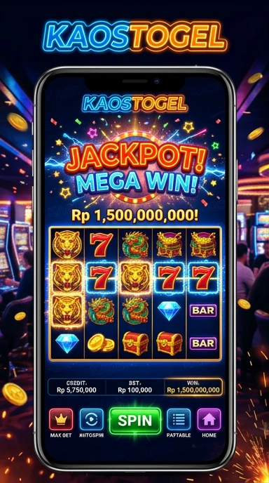 Tampilan antarmuka utama aplikasi kaostogel.